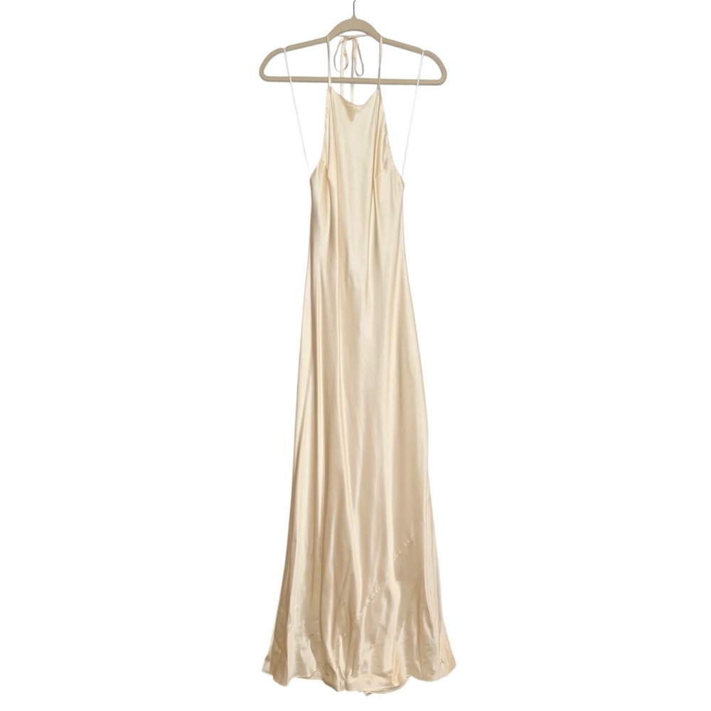 NWT REFORMATION Jeany‎ Silk Maxi Dress in Fior Di Latte. Size Medium - Picture 6 of 13
